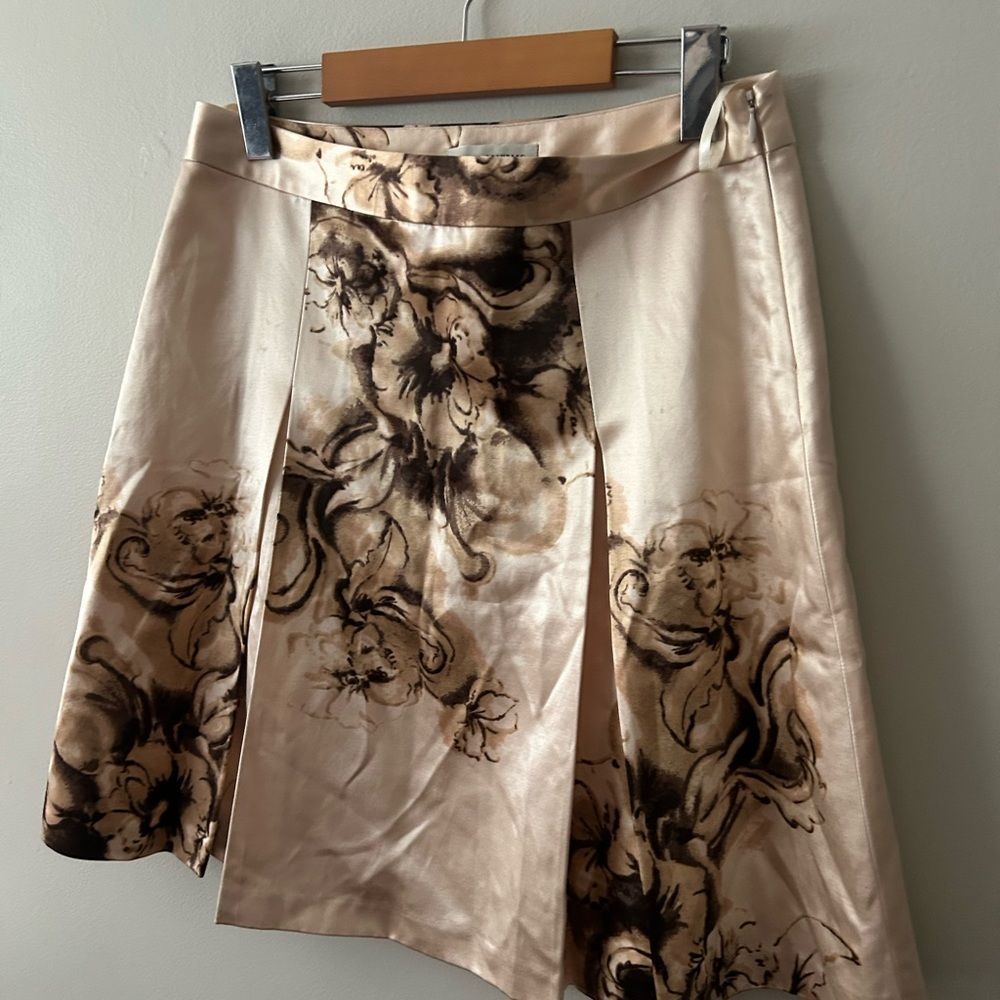 Banana republic silk blend printed skirt 4 - Picture 3 of 9